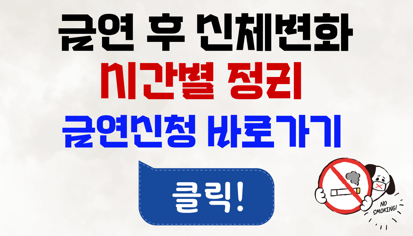 금연 후 신체변화 시간별 정리